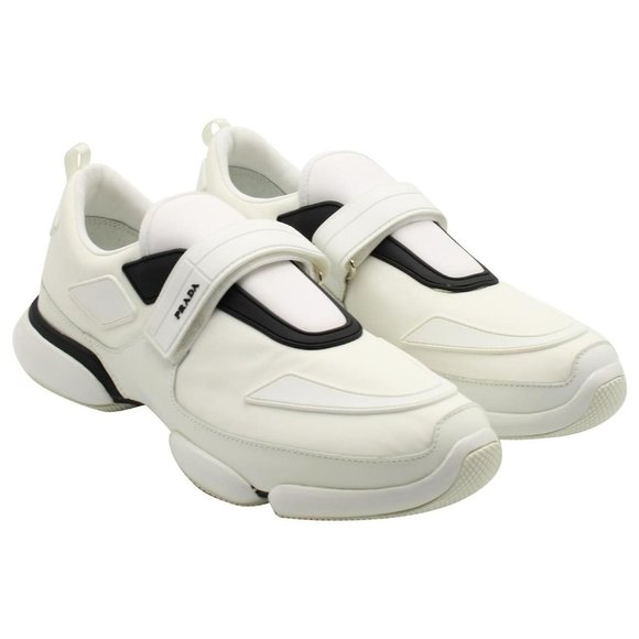 PRADA MEN'S CLOUDBUST SNEAKERS IN WHITE LEATHER - 10 UK (New in Box)